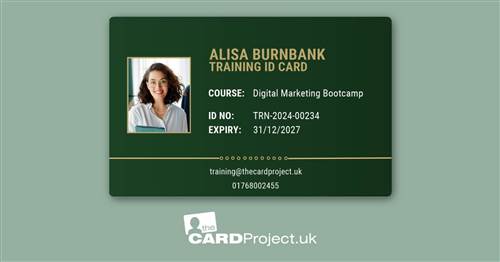 Training ID Card Gold Border